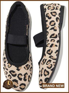 Mary Jane Flats Mesh Knit Ballet Flats Breathable Casual Work Shoes Slip On